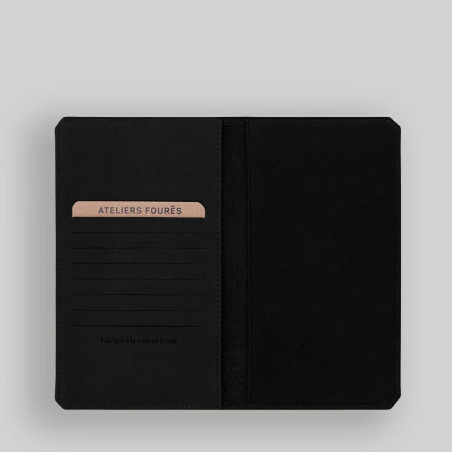 Ateliers Fourès Baroudeur Cheque Card Holder Cronos F9225 Black