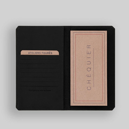Ateliers Fourès Baroudeur Cheque Card Holder Cronos F9225 Black