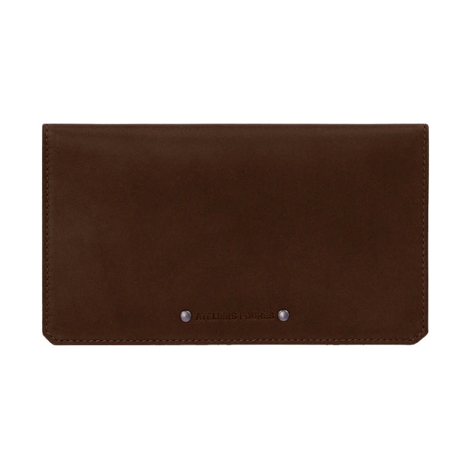 Fourès Workshops Cronos F9225 Cognac Chequebook Holder