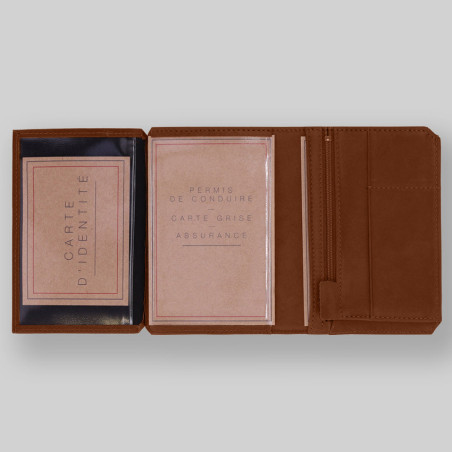 Ateliers Fourès Baroudeur Large Wallet Prométhée F9226 Tawny