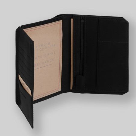 Fourès Workshops Baroudeur Large Promethean Wallet F9226 Black
