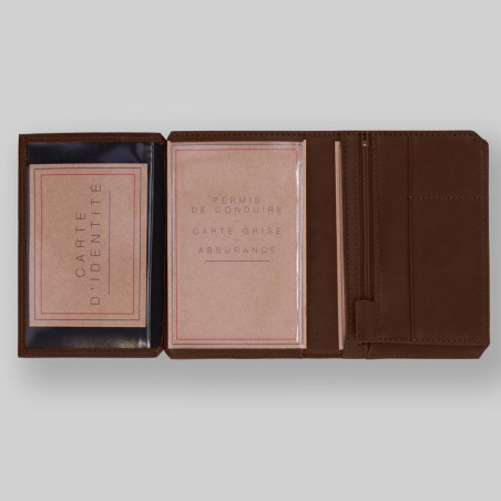 Fourès Workshops Baroudeur Large Promethean Wallet F9226 Cognac