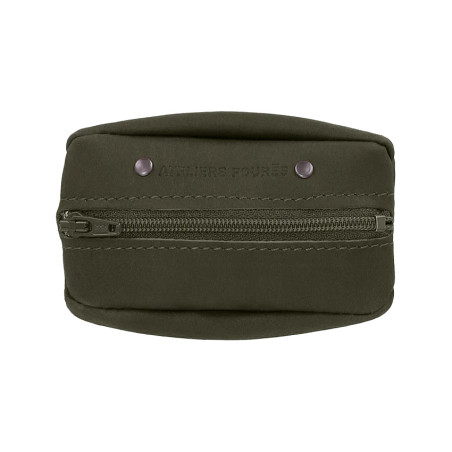 Fourès Workshops Baroudeur Coin Purse 2 Compartments Coffee Grain H...