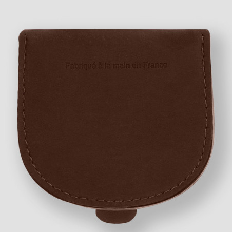 Ateliers Fourès Baroudeur Horseshoe Coin Purse Eléos F9246 Cognac