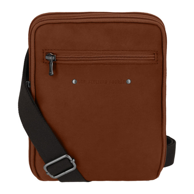 Fourès Workshops Baroudeur Crossbody Damascene F9327 Tawny