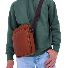 Ateliers Fourès Baroudeur Crossbody Pouch Pélops F9328 Tawny