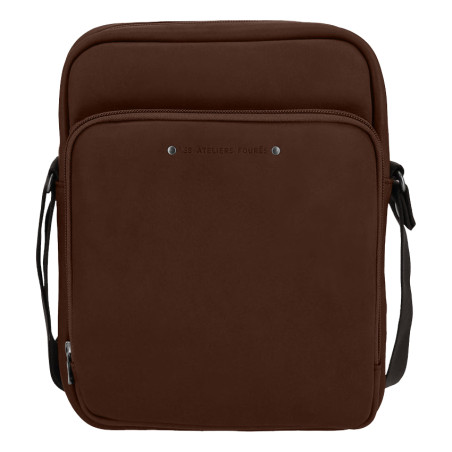 Ateliers Fourès Baroudeur Crossbody Pouch Pélops F9328 Cognac