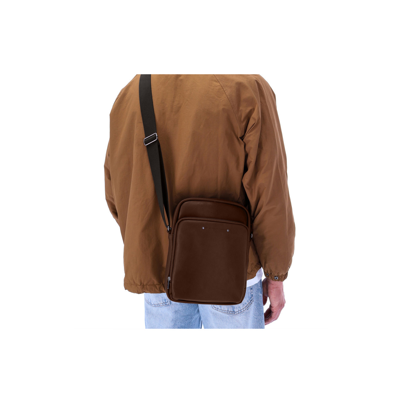 Ateliers Fourès Baroudeur Crossbody Pouch Pélops F9328 Cognac