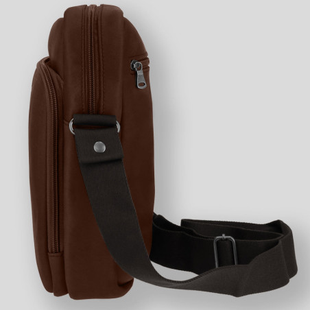 Ateliers Fourès Baroudeur Crossbody Pouch Pélops F9328 Cognac