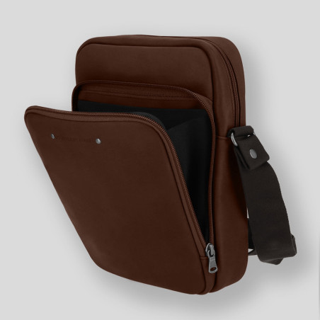 Ateliers Fourès Baroudeur Crossbody Pouch Pélops F9328 Cognac