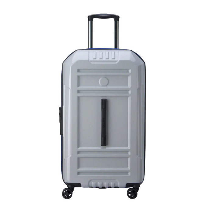 Delsey Rempart Checked Suitcase L Extendable 4 Wheels 73 CM TSA Sto...