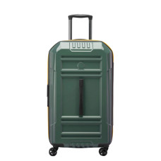 Delsey Rempart Checked Suitcase L Extendable 4 Wheels 73 CM TSA Army