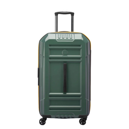Delsey Rempart Checked Suitcase L Extendable 4 Wheels 73 CM TSA Army