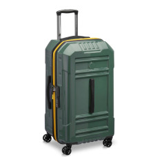 Delsey Rempart Checked Suitcase L Extendable 4 Wheels 73 CM TSA Army
