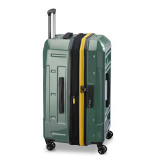 Delsey Rempart Checked Suitcase L Extendable 4 Wheels 73 CM TSA Army