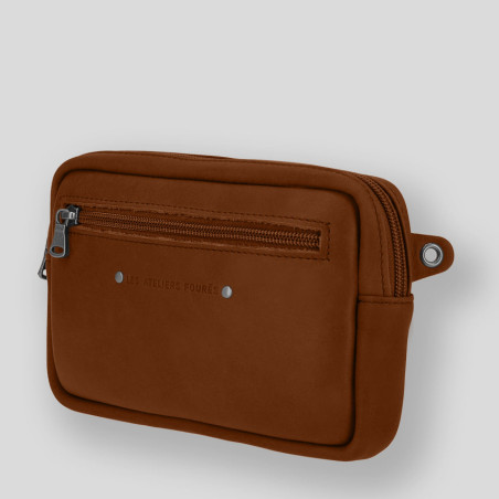 Foures Workshops Baroudeur Travel Pouch Ponos F9390 Tawny
