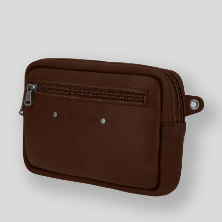 Ateliers Fourès Baroudeur Travel Pouch Ponos F9390 Cognac