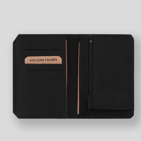 Ateliers Fourès Biker European Wallet Achille F949 Black