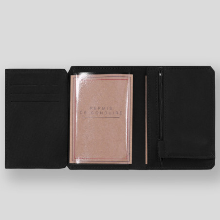 Ateliers Fourès Biker European Wallet Achille F949 Black