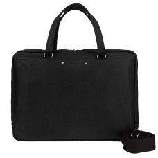 Ateliers Fourès Baroudeur Satchel Leather 37cm Ithaque F9515 Black