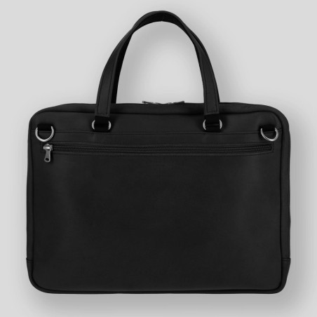 Ateliers Fourès Baroudeur Satchel Leather 37cm Ithaque F9515 Black