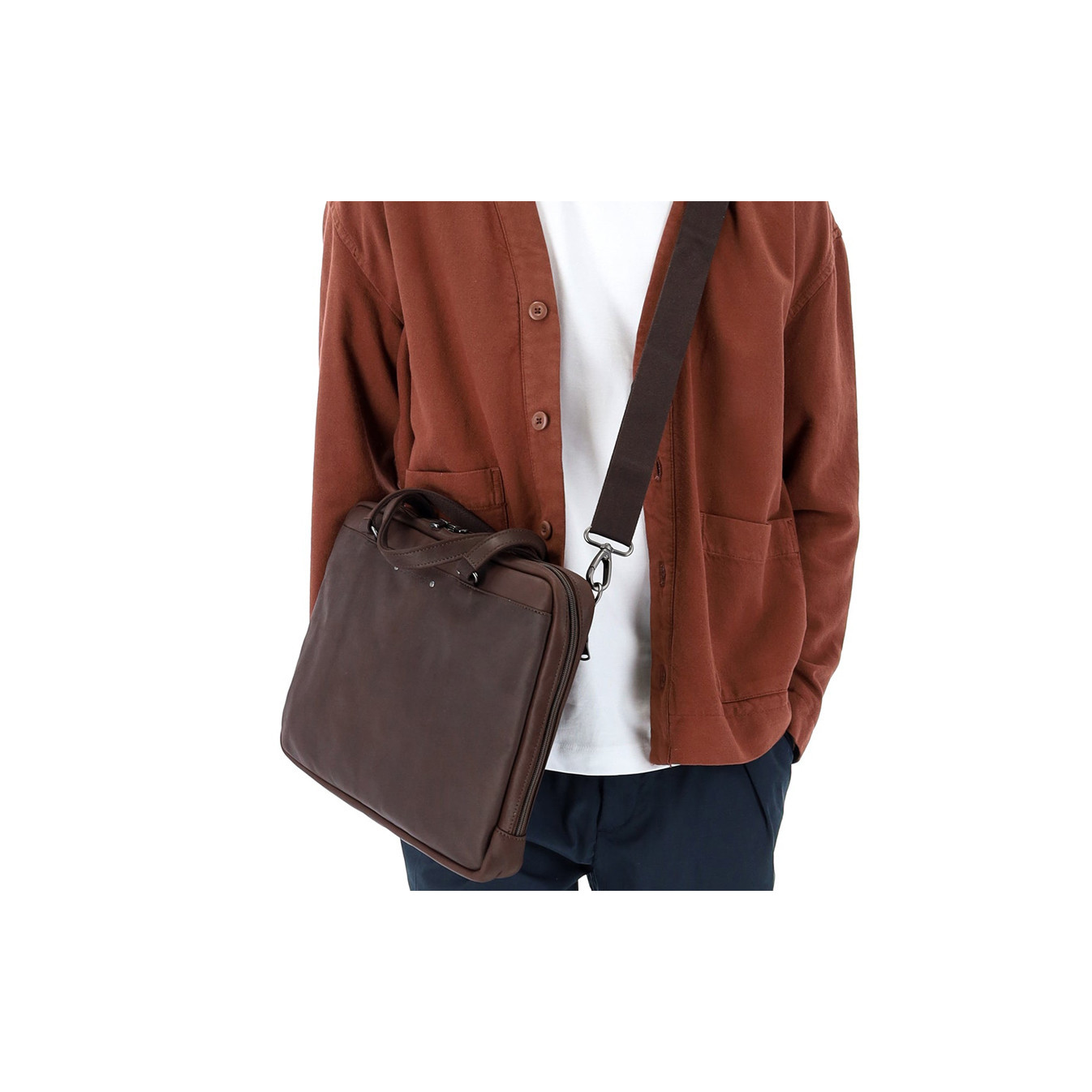 Ateliers Fourès Baroudeur Satchel Leather 37cm Ithaque F9515 Cognac
