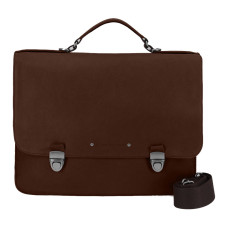 Fourès Workshops Baroudeur Satchel 2 Flaps 35 Cm Laïos F9530 Cognac