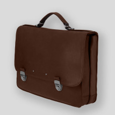 Fourès Workshops Baroudeur Satchel 2 Flaps 35 Cm Laïos F9530 Cognac