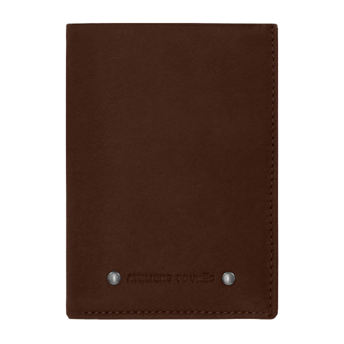 Ateliers Fourès Biker Wallet European Double Flap Achille Cognac