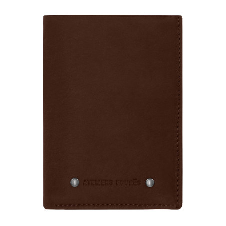 Ateliers Fourès Biker Wallet European Double Flap Achille Cognac