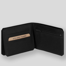 Ateliers Fourès Biker Italian Wallet Zippered Ulysse F956 Black