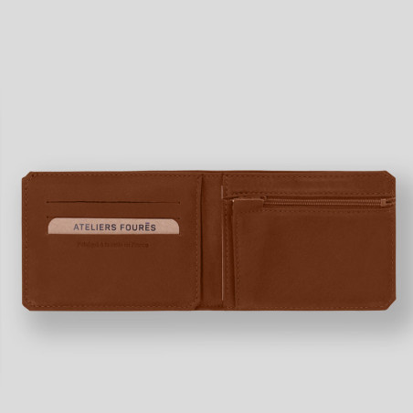 Ateliers Fourès Biker Italian Zippered Wallet Ulysse F956 Tawny