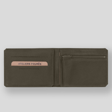Ateliers Fourès Biker Italian Wallet Zippered Ulysse F956 Bronze