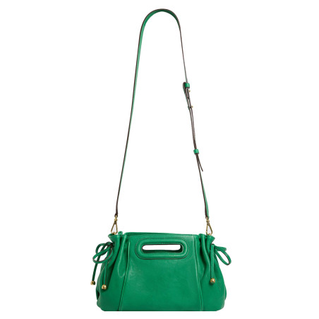 Gérard Darel Le Mini Dany leather washed green handbag