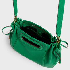 Gérard Darel Le Mini Dany leather washed green handbag