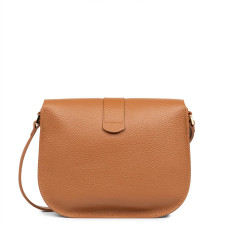 Lancaster Top Double Crossbody Bag with Flap 470-61 Camel In Orange