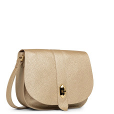 Lancaster Top Double Shoulder Bag with Flap 470-61 Pale Gold