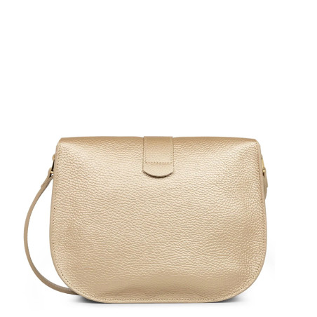 Lancaster Top Double Shoulder Bag with Flap 470-61 Pale Gold