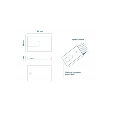 Ogon Slider Compact Orange Card Holder