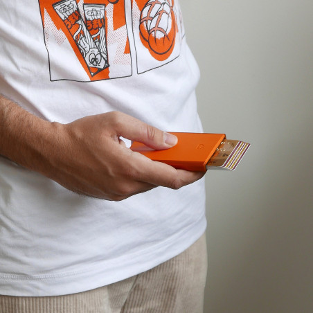 Ogon Slider Compact Orange Card Holder