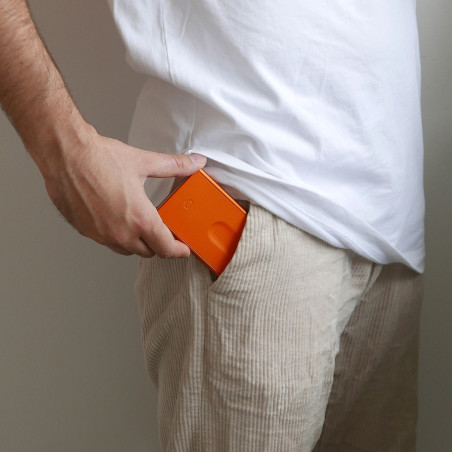 Ogon Slider Compact Orange Card Holder