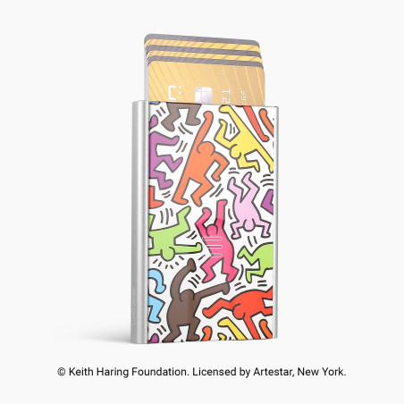 Ogon Slider Compact Card Holder Keith Haring Color