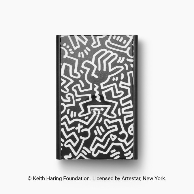Ogon Slider Compact Card Holder Keith Haring White