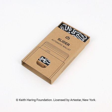 Ogon Slider Compact Card Holder Keith Haring White
