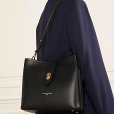 Lancaster Top Double Trotter Bag 470-62 Black In Nude