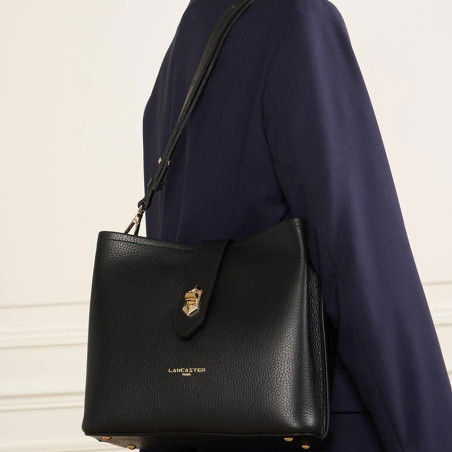 Lancaster Top Double Trotter Bag 470-62 Black In Nude