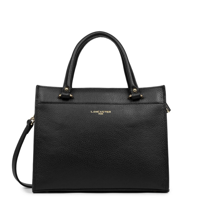 Lancaster Foulonné Double Handbag 470-63 Black In Nude