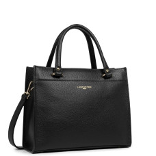 Lancaster Foulonné Double Handbag 470-63 Black In Nude