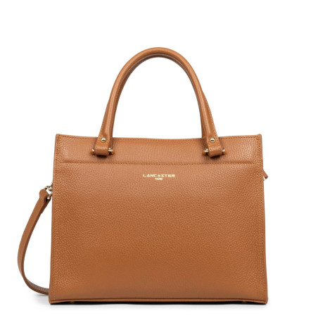 Lancaster Foulonné Double Handbag 470-63 Camel In Orange