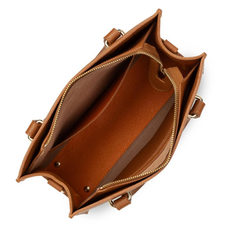 Lancaster Foulonné Double Handbag 470-63 Camel In Orange